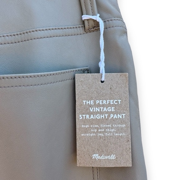 Madewell Faux Leather The Perfect Vintage Straight Jeans - Picture 8 of 16